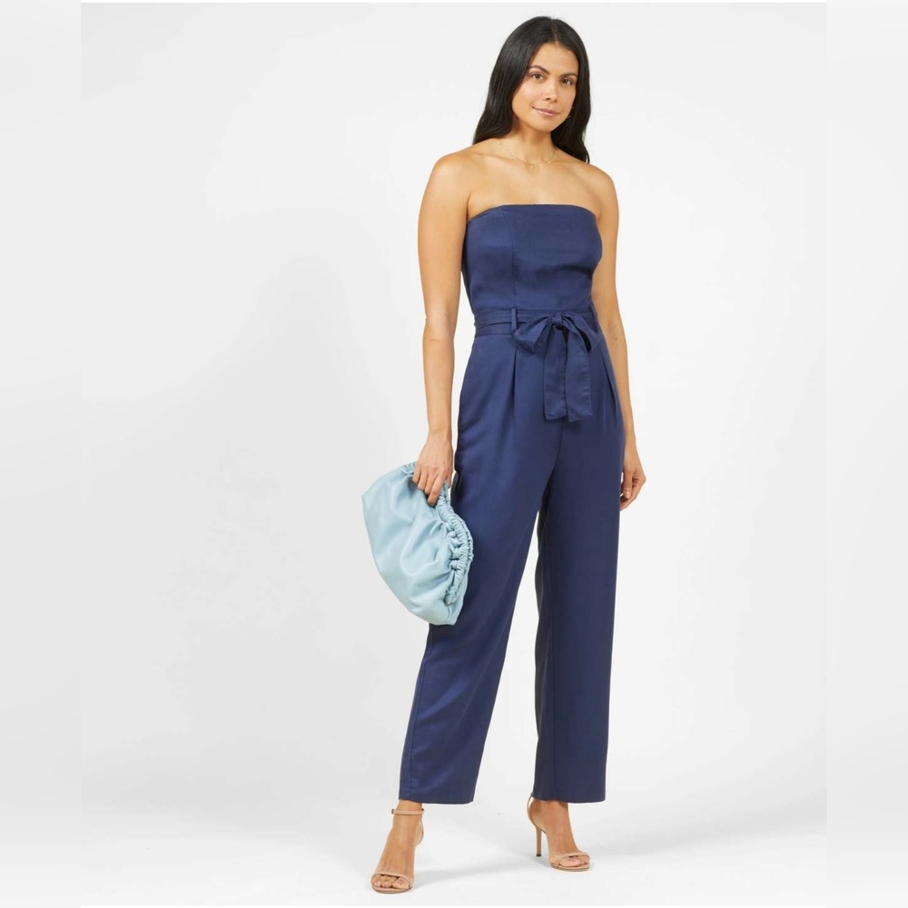 Outerknown Jumpsuit Womens 4 Ronan Sleeveless Tapered Fancy Feminine Navy New